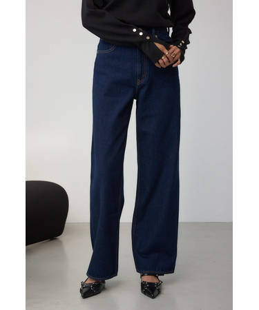 AZUL DENIM ハイウエストワイドロング丈
