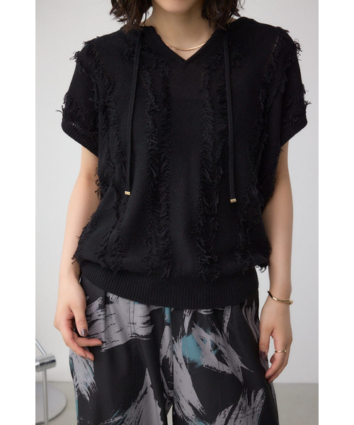 【新品未使用】LEINWANDE ハンドフリンジ ニットトップス スタッフの購入品紹介！】LEINWANDE(ラインヴァンド) / Fringe
