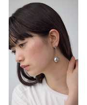 クリアメタルアシンメトリーピアス