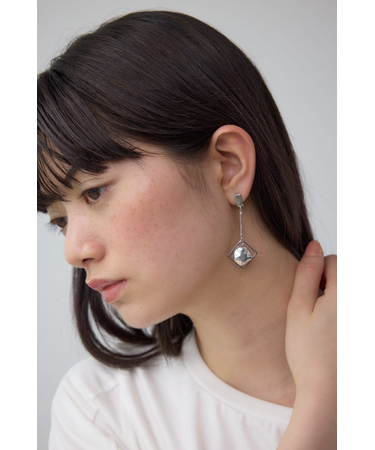 クリアメタルアシンメトリーピアス