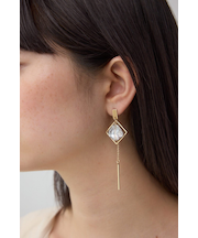 クリアメタルアシンメトリーピアス