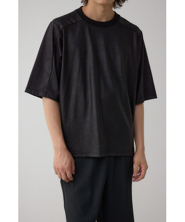 レザーライク半袖Tシャツ