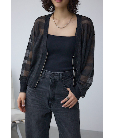 シアージップアップカーディガン