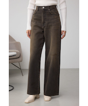 AZUL DENIM オーバーダイワイドストレート