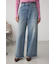 AZUL DENIM オーバーダイワイドストレート