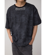 ムラ柄ロゴプリントTシャツ