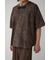 ムラ柄ロゴプリントTシャツ