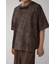 ムラ柄ロゴプリントTシャツ