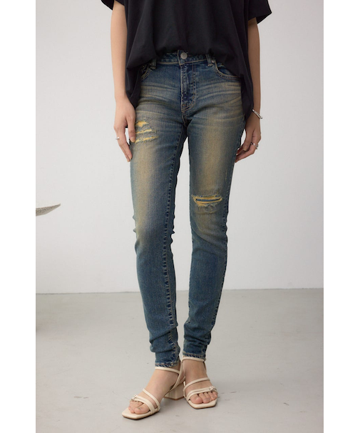 AZUL DENIM リペアスキニーデニム