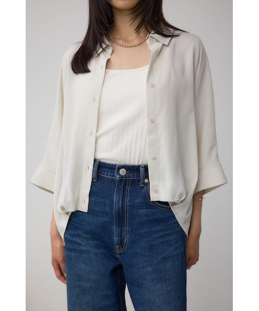 楊柳タックヘムコクーンシャツ