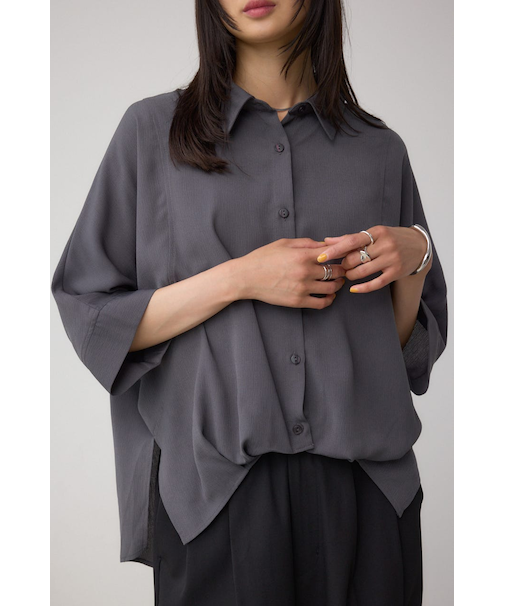 楊柳タックヘムコクーンシャツ