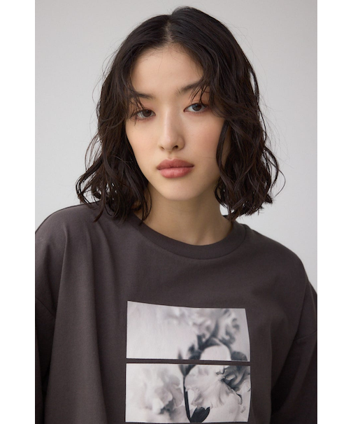 フラワーフォトTシャツ