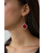 アクリル×メタルアシンメトリーピアス