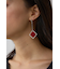 アクリル×メタルアシンメトリーピアス