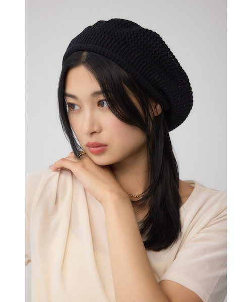 ミナペルホネン　wolf &flowerニットベレー帽 ミナペルホネン wolf &flowerニットベレー帽 Amazon.co.jp