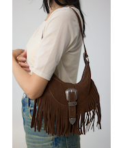 ウエスタンフリンジスエードバッグ