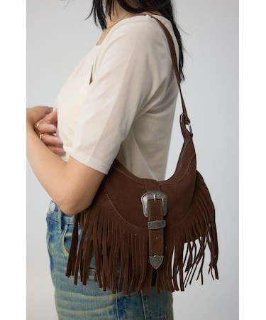 ウエスタンフリンジスエードバッグ