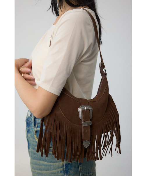 ウエスタンフリンジスエードバッグ