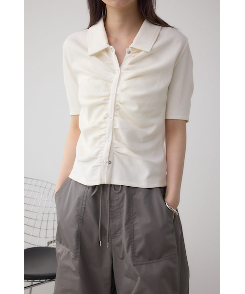 フロントギャザーポロトップス