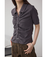 フロントギャザーポロトップス