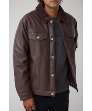 ボアライニング合皮ブルゾン