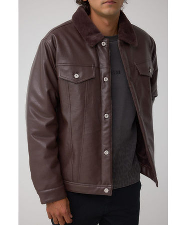 ボアライニング合皮ブルゾン