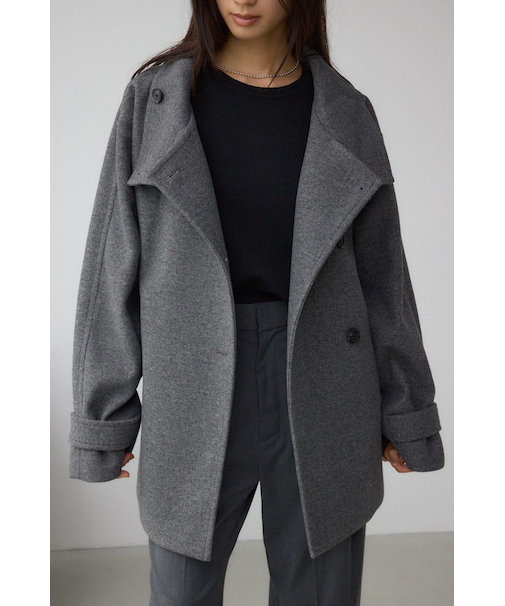 B-HEATスタンドカラーミドルコート