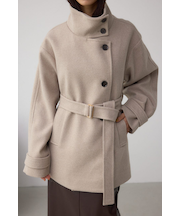 B-HEATスタンドカラーミドルコート