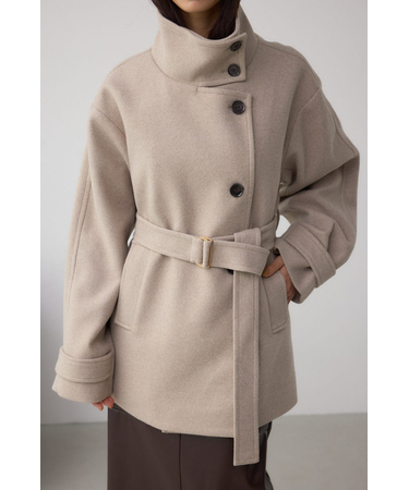 B-HEATスタンドカラーミドルコート