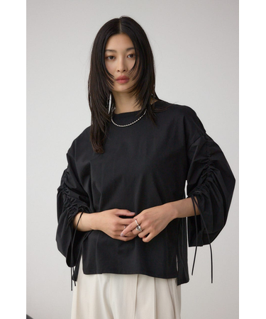 ギャザースリーブカットトップス