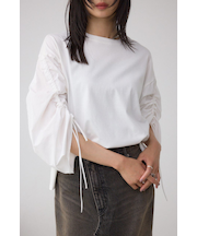 ギャザースリーブカットトップス