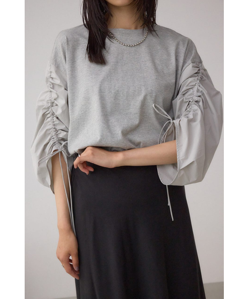 ギャザースリーブカットトップス