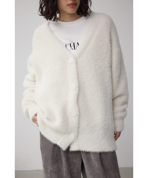 堀田茜さん着用アイテム】モヘヤライクニットカーディガン