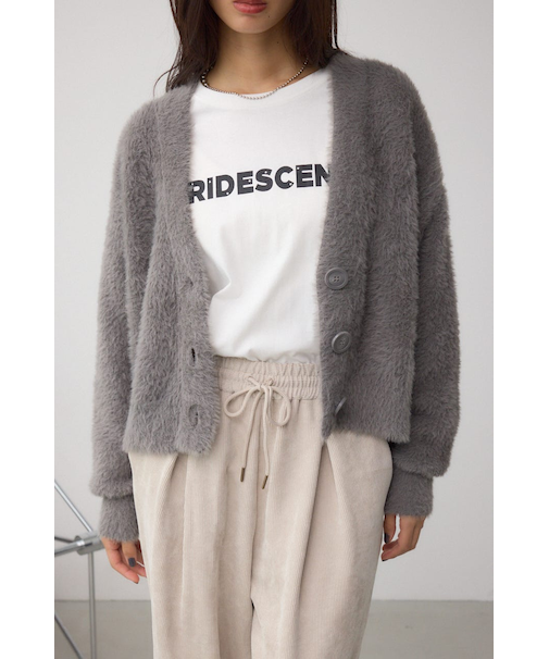 【堀田茜さん着用アイテム】モヘヤライクニットカーディガン