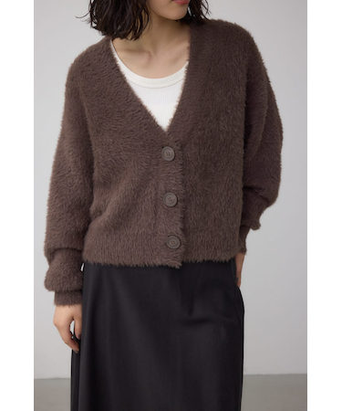 【堀田茜さん着用アイテム】モヘヤライクニットカーディガン