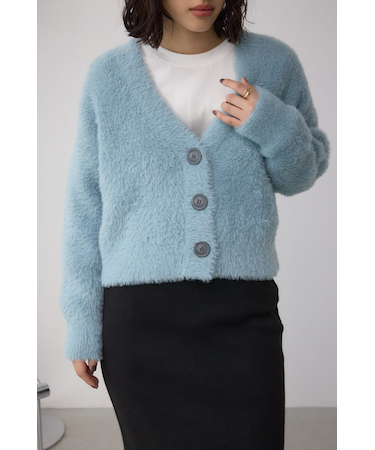 【堀田茜さん着用アイテム】モヘヤライクニットカーディガン