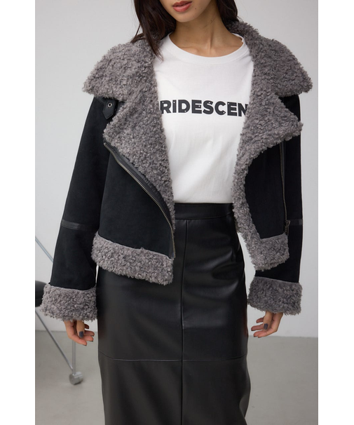 【堀田茜さん着用アイテム】フェイクレザー／スエード フェイクムートンジャケット