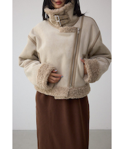 【堀田茜さん着用アイテム】フェイクレザー／スエード フェイクムートンジャケット