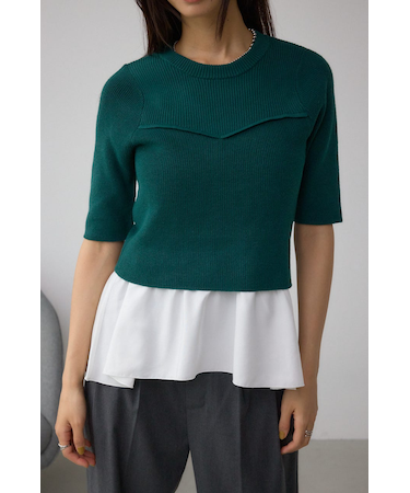 ペプラムインナーセットニット