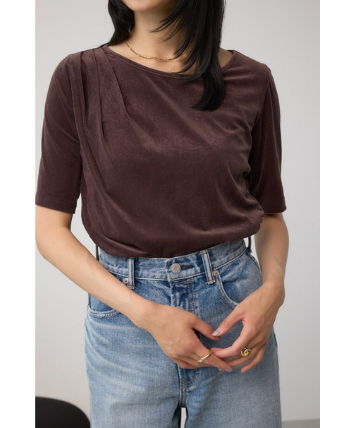 【堀田茜さん着用アイテム】ベロアカットトップス