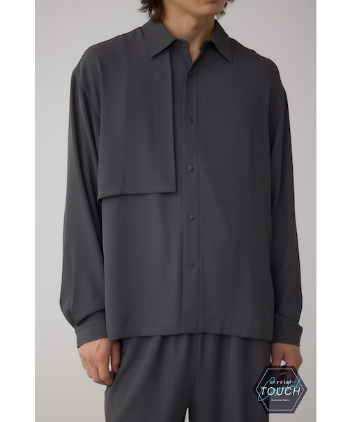 C/Tトロミアシンメトリー長袖シャツ