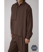 C/Tトロミアシンメトリー長袖シャツ