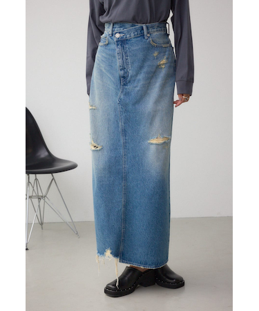 AZUL DENIM ヴィンテージライクデニムスカート