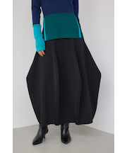 【PLUS】コクーンパターンニットスカート