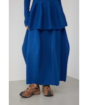 【PLUS】コクーンパターンニットスカート