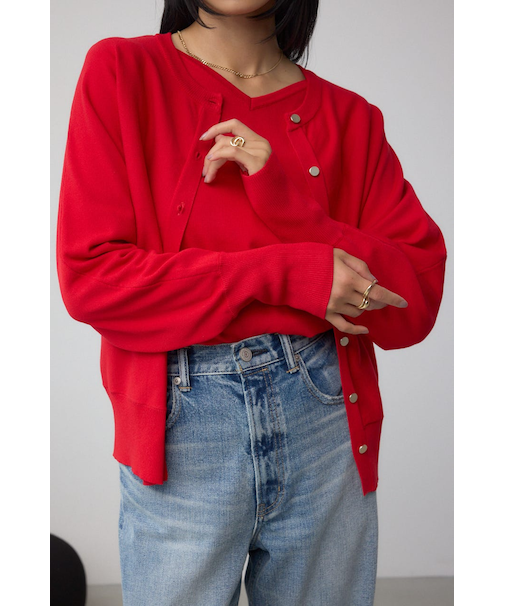 格上げ ドルマンニットカーディガン