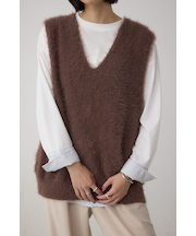 シャギーニットベスト