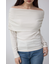 オフショルダーロングスリーブカットトップス