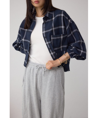 【着丈バリエ】アソートフリンジチェックシャツ