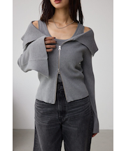 【堀田茜さん着用アイテム】ジップアンサンブルニット